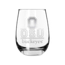 2PK 15oz Stemless Wine Glass Classic Crew |  Ohio State