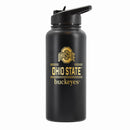 32 oz Stainless Steel Water Bottle with Gold Etched Classic Crew Team Design, Ohio State University