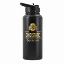 32 oz Stainless Steel Water Bottle with Gold Etched Classic Crew Team Design, Ohio State University