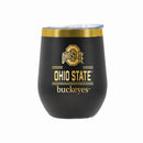 12 oz Stainless Steel Wine Tumbler with Gold Etched Classic Crew Team Design, Ohio State University