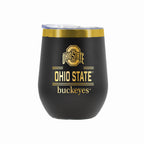 12 oz Stainless Steel Wine Tumbler with Gold Etched Classic Crew Team Design, Ohio State University