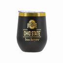 12 oz Stainless Steel Wine Tumbler with Gold Etched Classic Crew Team Design, Ohio State University