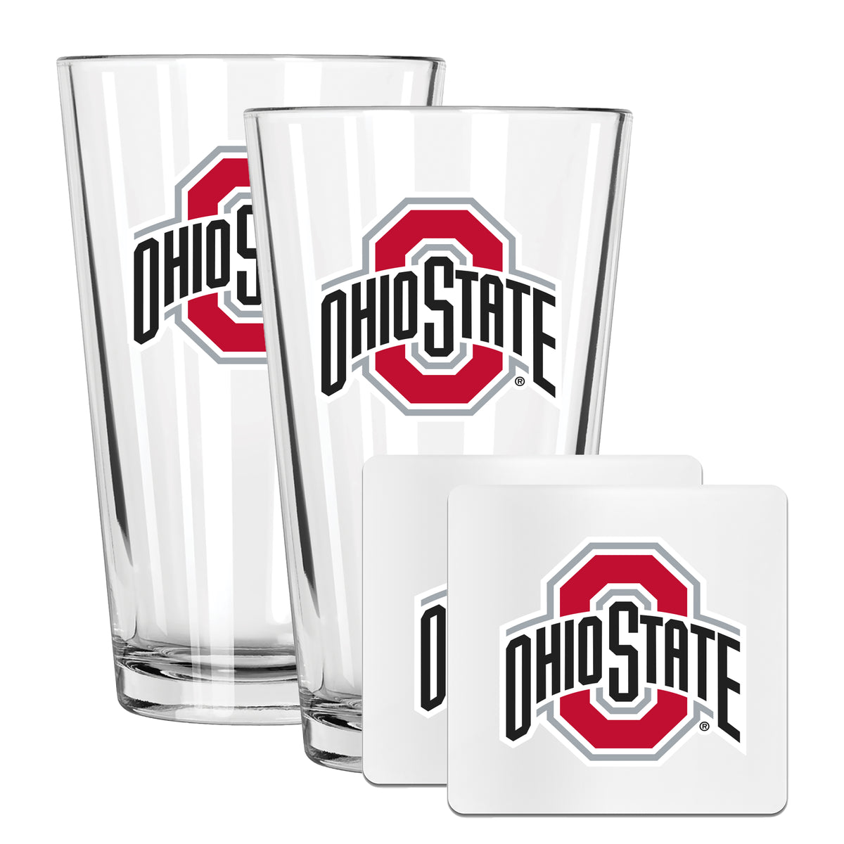 2 Pack Pint and Coasters set  | Ohio State University