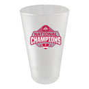 16oz White Frosted Pint Glass Direct Print  | Ohio State University 2025 Champions