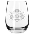 15oz Stemless Wine Glass Etched | Ohio State University 2024 Champions