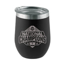 12oz Black Stemless Tumbler Etched | Ohio State University 2025 Champions