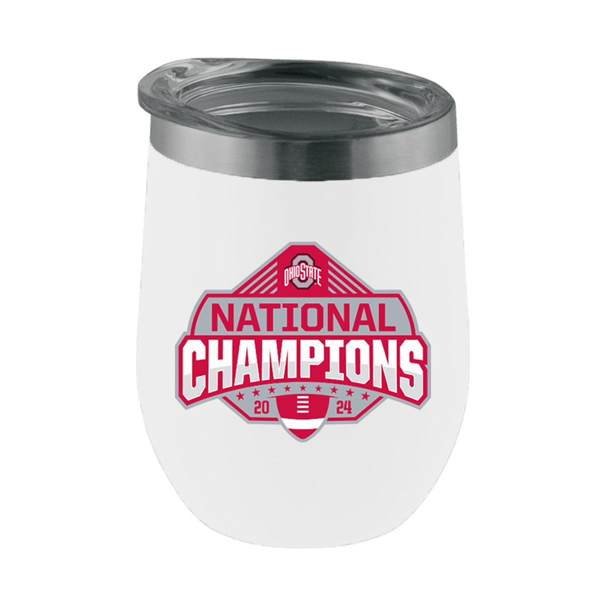 12oz White Stemless Tumbler Direct Print | Ohio State University 2024 Champions