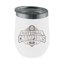 12oz White Stemless Tumbler Etched | Ohio State University 2025 Champions
