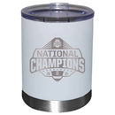 12oz White Lowball Tumbler Etched | Ohio State University 2025 Champions