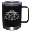 12oz Black Lowball Tumbler w/Handle Etched | Ohio State University 2024 Champions