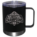 12oz Black Lowball Tumbler w/Handle Etched | Ohio State University 2025 Champions