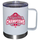 12oz White Lowball Tumbler w/Handle Direct Print | Ohio State University 2025 Champions
