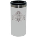 12oz White Slim Can Holder Etched | Ohio State University 2025 Champions