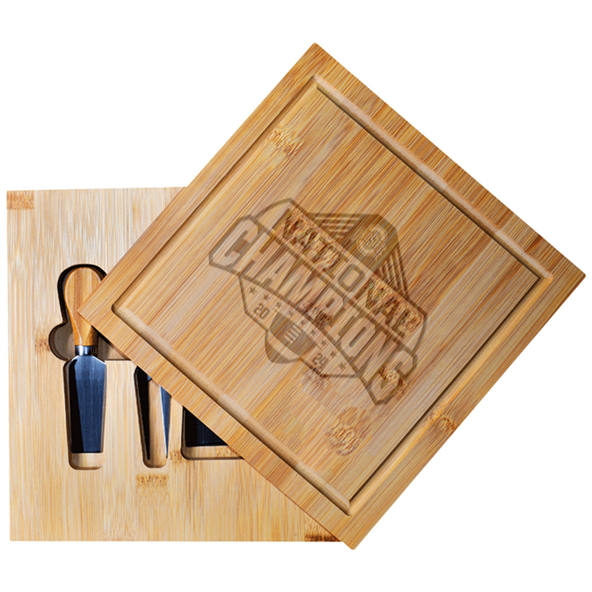Bamboo Cut/Serv Board w/Utensils | Ohio State University 2024 Champions