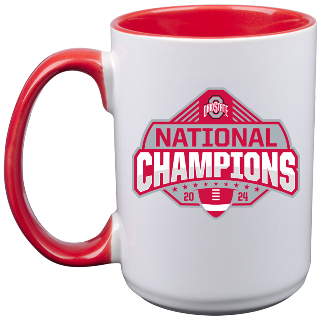 15oz White Mug w/Red Inner Color | Ohio State University 2024 Champions