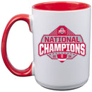 15oz White Mug w/Red Inner Color | Ohio State University 2025 Champions