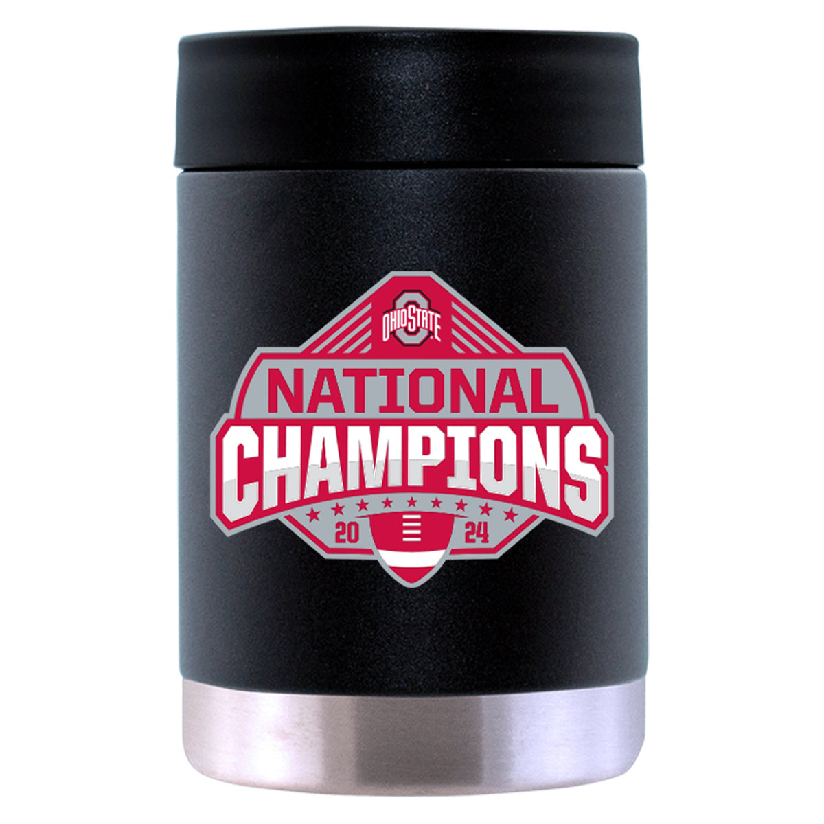 12oz Black Can Holder Direct Print | Ohio State University 2024 Champions