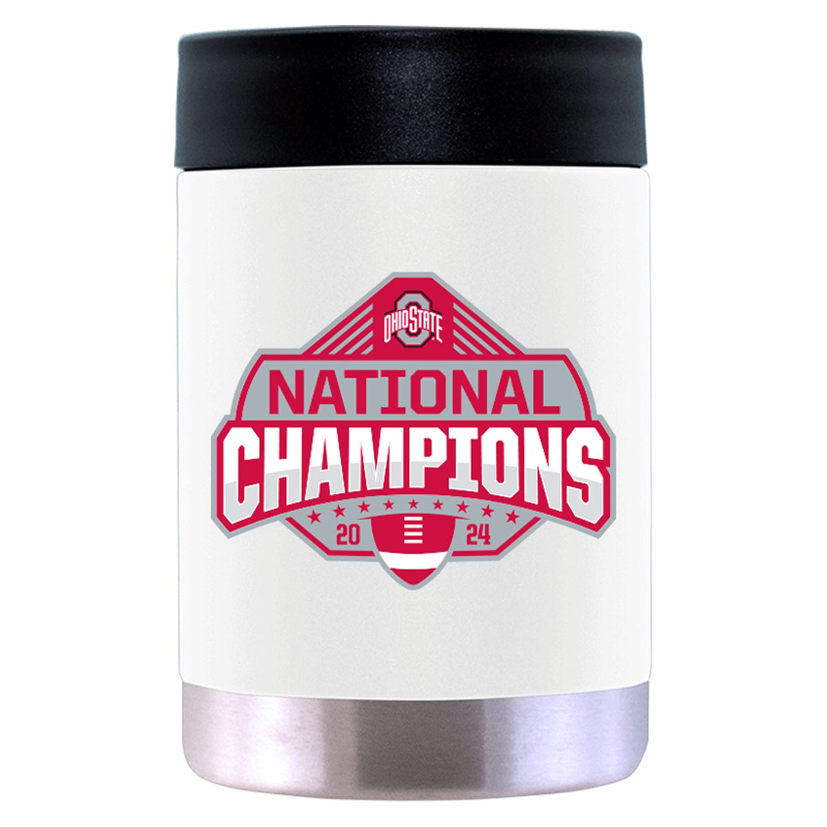 12oz White Can Holder Direct Print | Ohio State University 2024 Champions