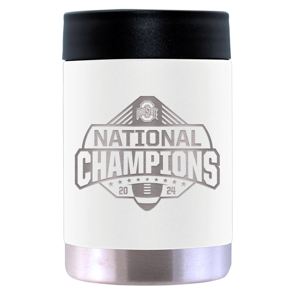 12oz White Can Holder Etched | Ohio State University 2024 Champions
