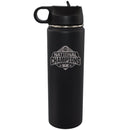 22oz Black Water Bottle Etched | Ohio State University 2025 Champions