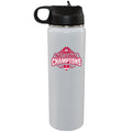 22oz White Water Bottle Direct Print | Ohio State University 2024 Champions