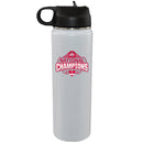 22oz White Water Bottle Direct Print | Ohio State University 2025 Champions