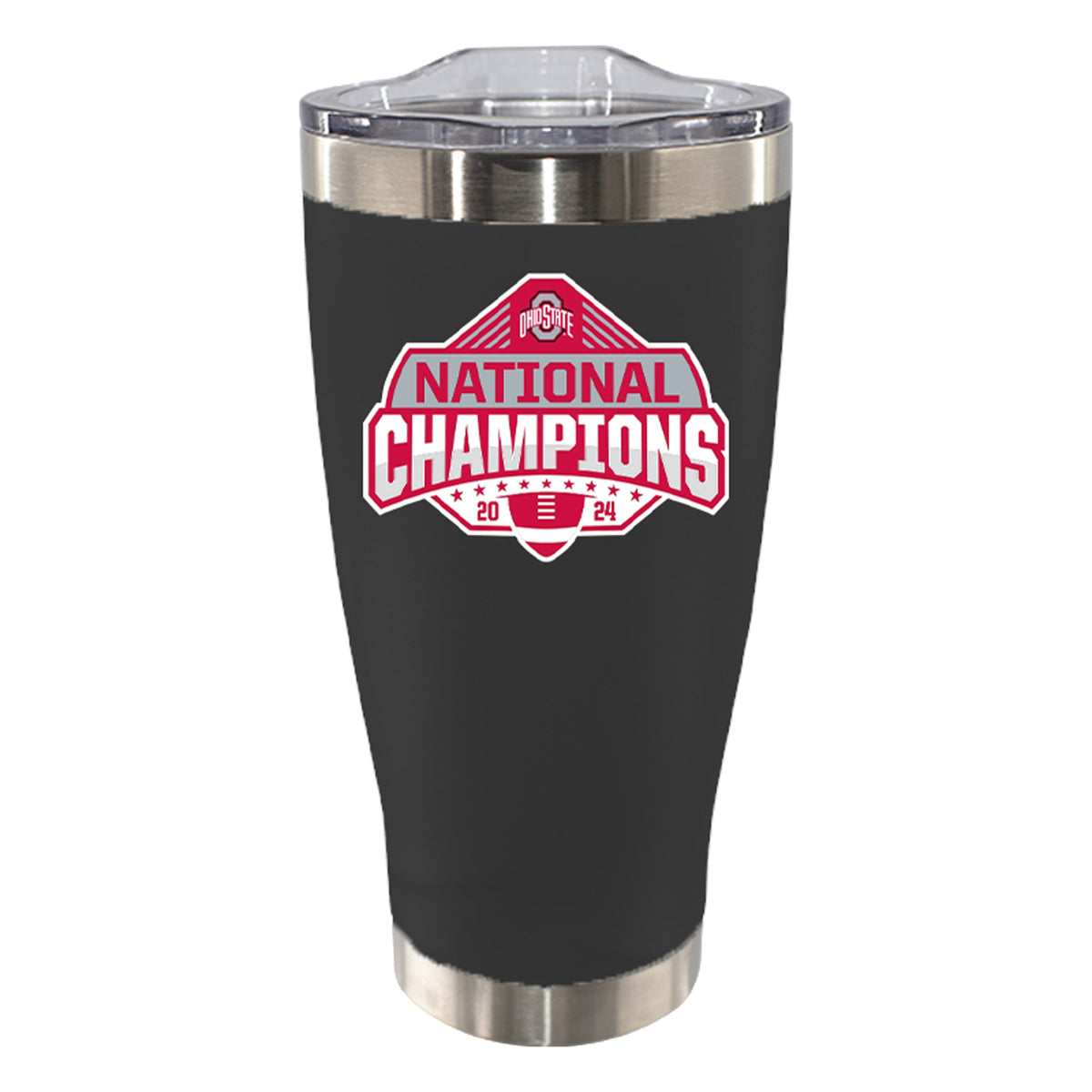 20oz Black Tumbler Direct Print | Ohio State University 2024 Champions