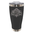 20oz Black Tumbler Etched | Ohio State University 2025 Champions