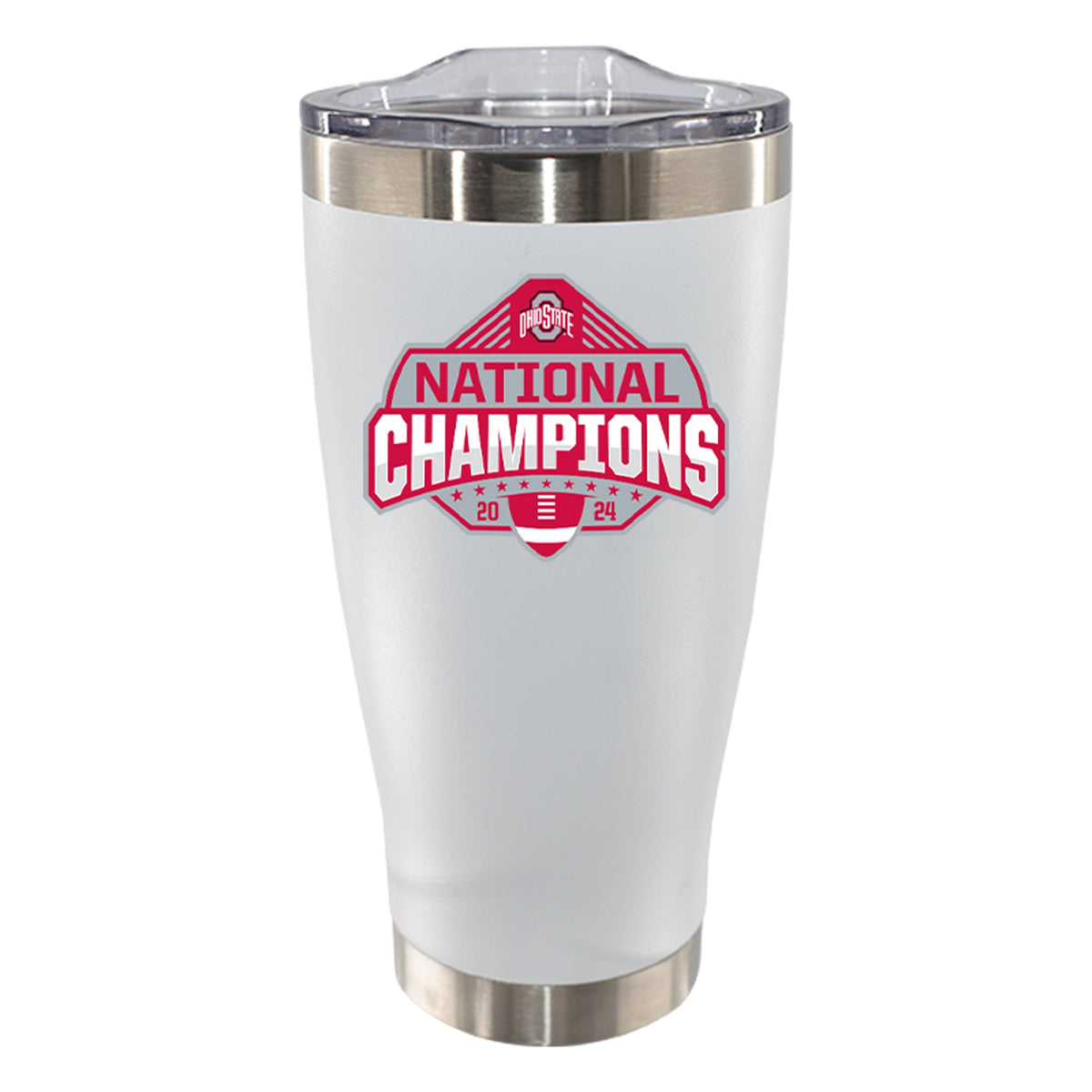 20oz White Tumbler Direct Print | Ohio State University 2024 Champions