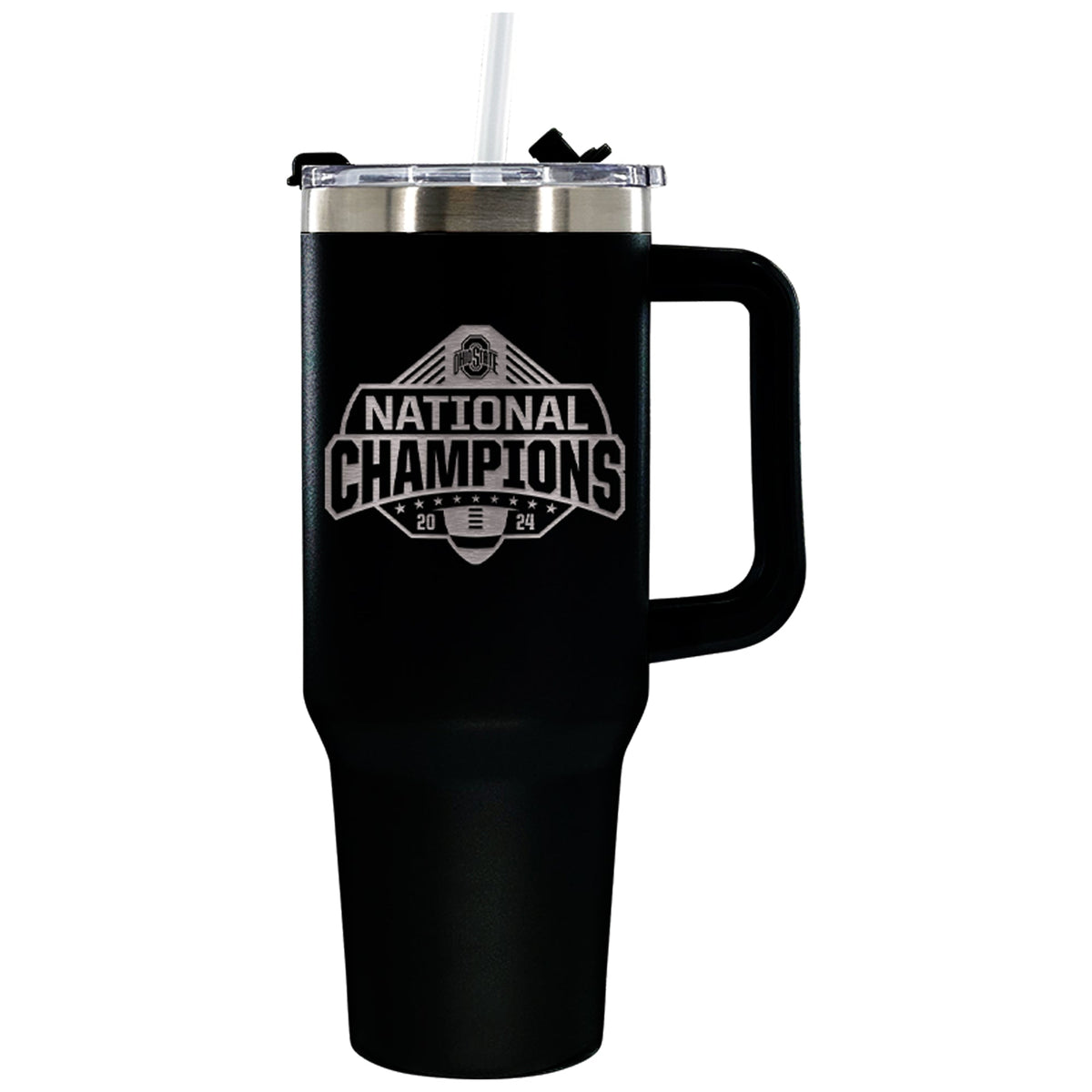 40oz Black Colossal Tumbler Etched | Ohio State University 2024 Champions