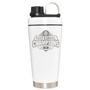 22oz White Blender Bottle Etched | Ohio State University 2025 Champions