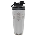 24oz White Shaker Bottle Etched | Ohio State University 2024 Champions