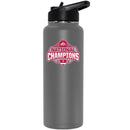 34oz Pewter Quencher Bottle Direct Print | Ohio State University 2025 Champions