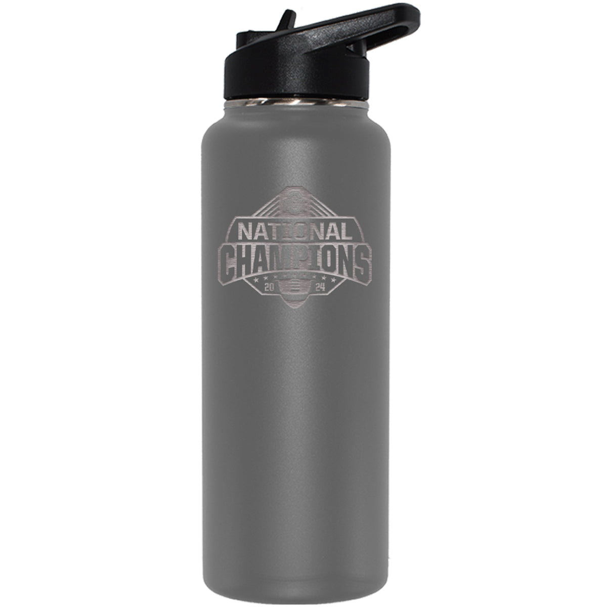 34oz Pewter Quencher Bottle Etched | Ohio State University 2024 Champions