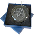 3.25in Glass Ornament Etched | Ohio State University 2024 Champions