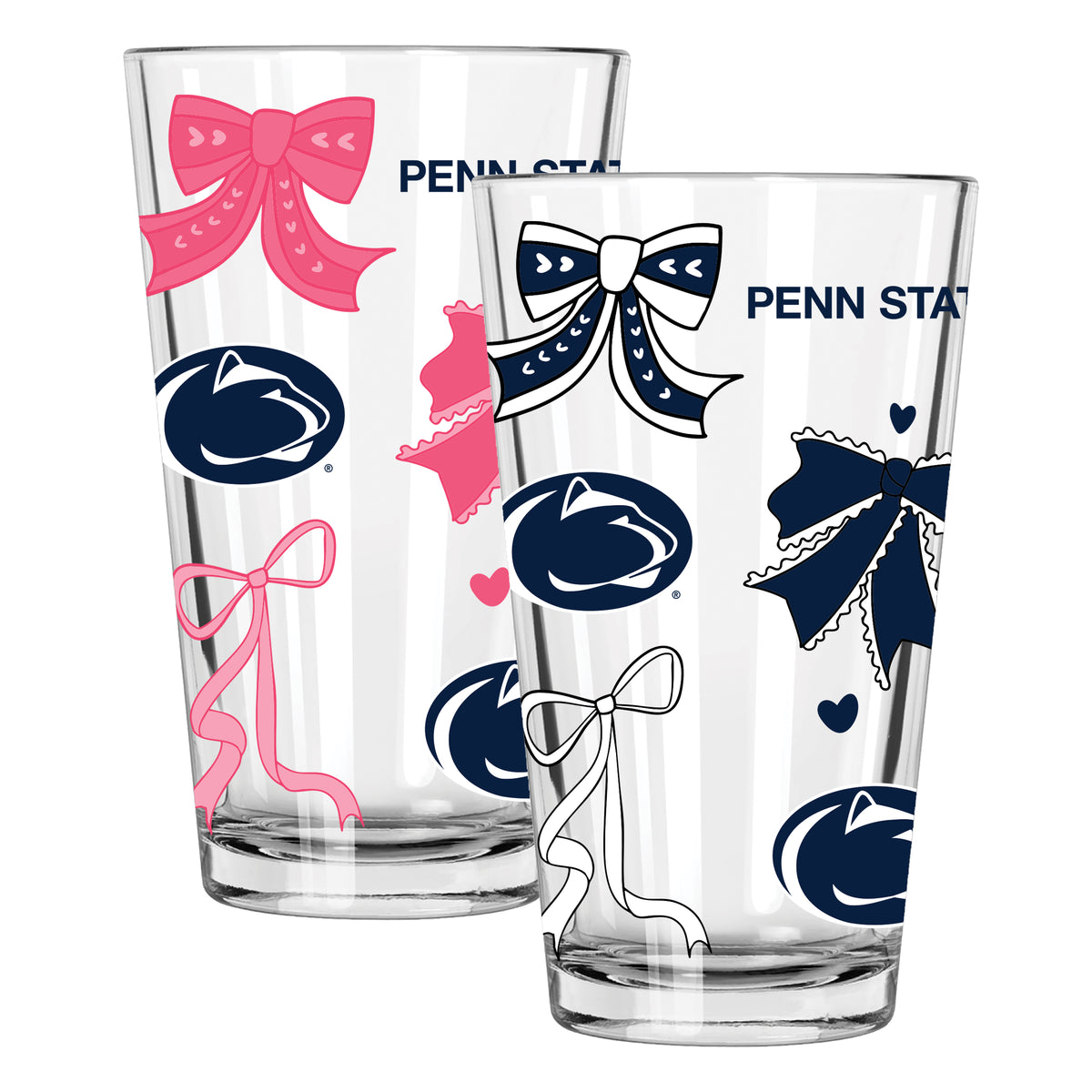  Penn State 2pk 16oz Bow Pint Glass 