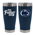20oz Navy Stainless Steel Tumbler, Direct Print, Best Dad Ever Design, Penn State University