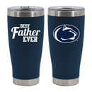 20oz Navy Stainless Steel Tumbler, Direct Print, Best Dad Ever Design, Penn State University