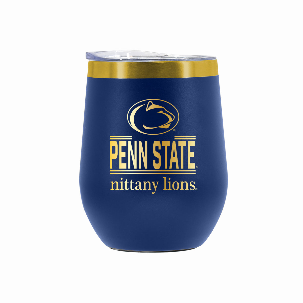 12 oz Stainless Steel Wine Tumbler with Gold Etched Classic Crew Team Design, Penn State University