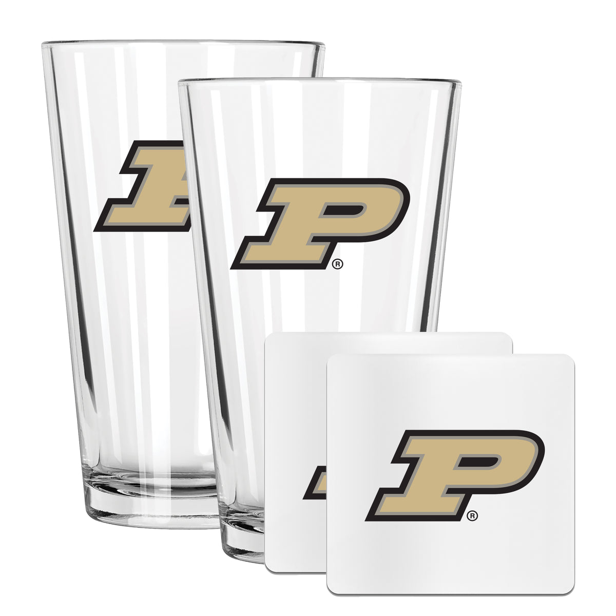 2 Pack Pint and Coasters set  | Purdue University