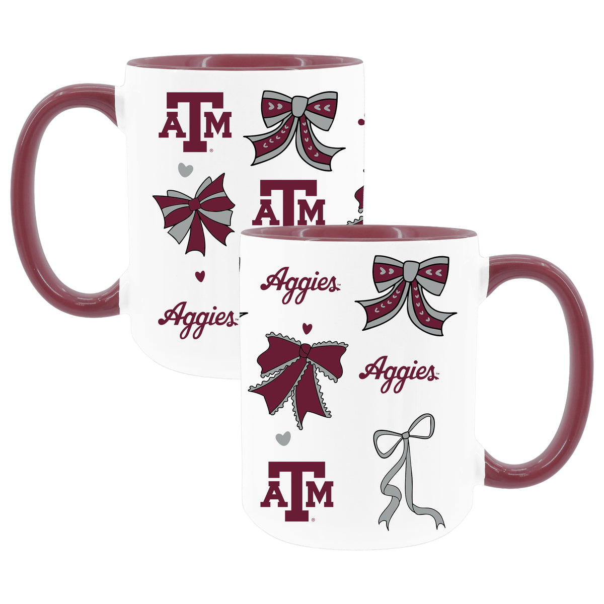  Texas A&M 2pk 15oz Bow Coffee Mug 