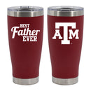 20oz Maroon Stainless Steel Tumbler, Direct Print, Best Dad Ever Design, Texas A&M University