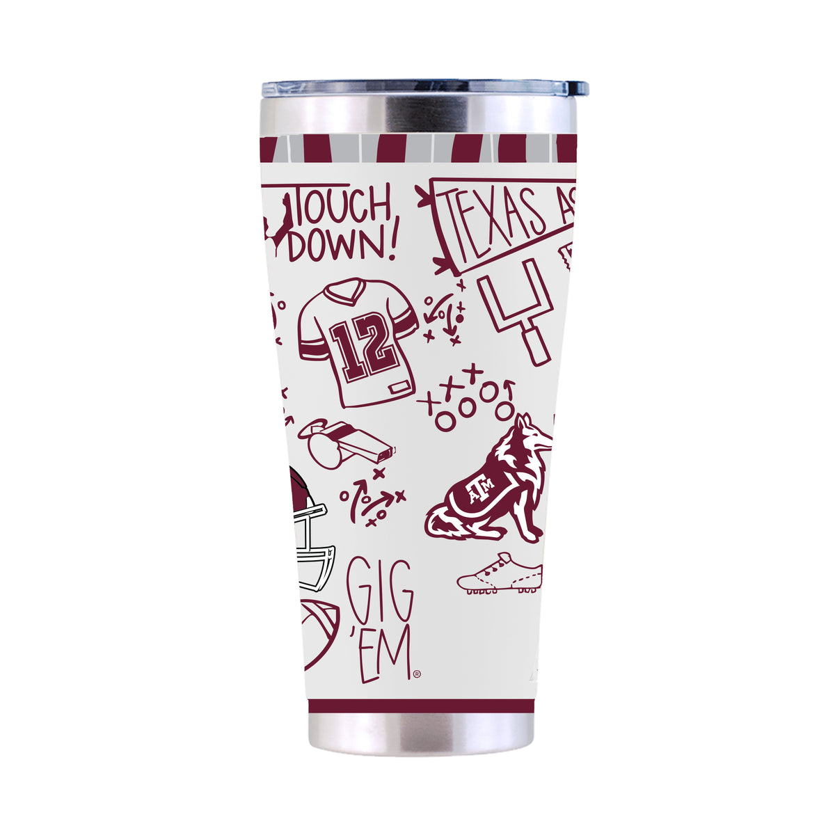 30oz Tumbler Sketchpad Design | Texas A&M