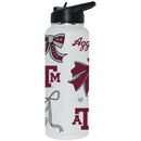  Texas A&M 34oz Bow White Quencher Water Bottle 