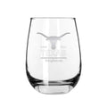2PK 15oz Stemless Wine Glass Classic Crew |    Texas