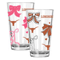  Texas 2pk 16oz Bow Pint Glass 