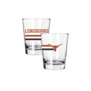 2PK 15oz Old Fashion Glass Big Stripe |    Texas