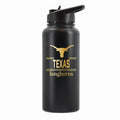 32 oz Stainless Steel Water Bottle with Gold Etched Classic Crew Team Design, University of Texas