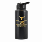 32 oz Stainless Steel Water Bottle with Gold Etched Classic Crew Team Design, University of Texas