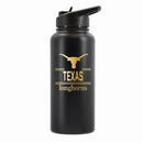 32 oz Stainless Steel Water Bottle with Gold Etched Classic Crew Team Design, University of Texas
